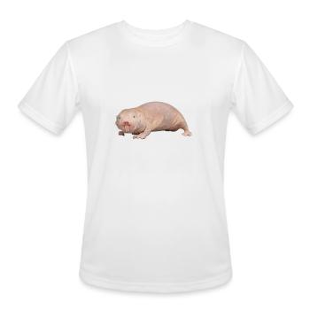 Naked Mole Rat Funny Sand Puppy Hairless Rodent Ve - Men's Moisture Wicking Performance T-Shirt - white - Front - Jackson (183cm)