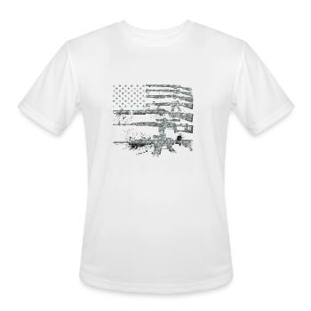 Usa Guns Weapons Rifles Flag Digital Camo Gift - Men's Moisture Wicking Performance T-Shirt - white - Front - Jackson (183cm)