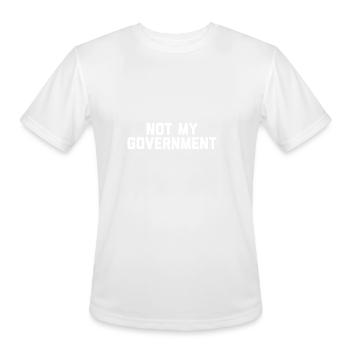 Not My Government Anarchist Libertarian - Men's Moisture Wicking Performance T-Shirt - white - Front - Jackson (183cm)