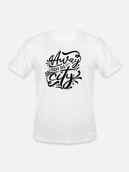 Away From The City - Men's Moisture Wicking Performance T-Shirt - white