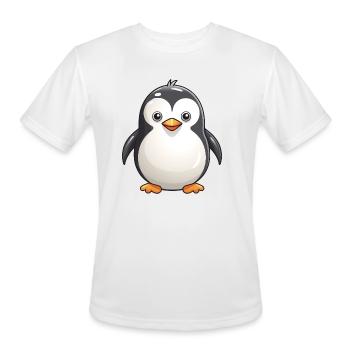 Penguin Paradise - Men's Moisture Wicking Performance T-Shirt - white - Front - Jackson (183cm)