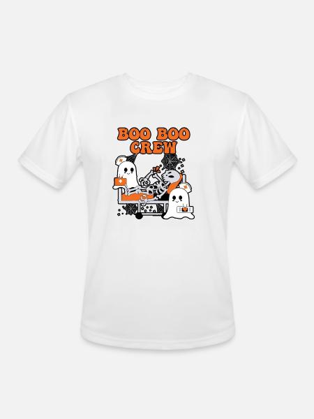BOO BOO CREW - Men's Moisture Wicking Performance T-Shirt - white