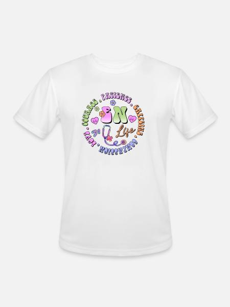 Emergency Nurse circle - Men's Moisture Wicking Performance T-Shirt - white