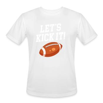Let's kick It Football Kicker Quarterback - Men's Moisture Wicking Performance T-Shirt - white - Front - Jackson (183cm)