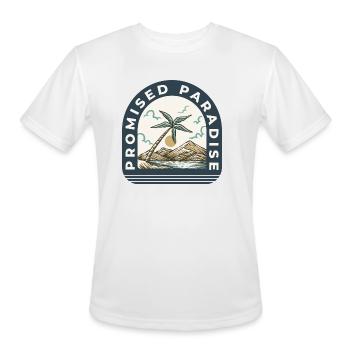Promised Paradise - Men's Moisture Wicking Performance T-Shirt - white - Front - Jackson (183cm)