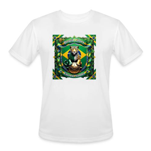Brazil Jaguar Glory T-Shirt, Flag Pride Badge Gift - Men's Moisture Wicking Performance T-Shirt