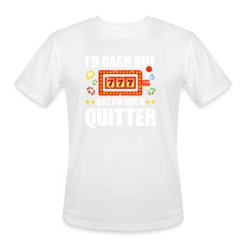 Funny Casino Gambling Slot Machine - Men's Moisture Wicking Performance T-Shirt - white - Front - Jackson (183cm)