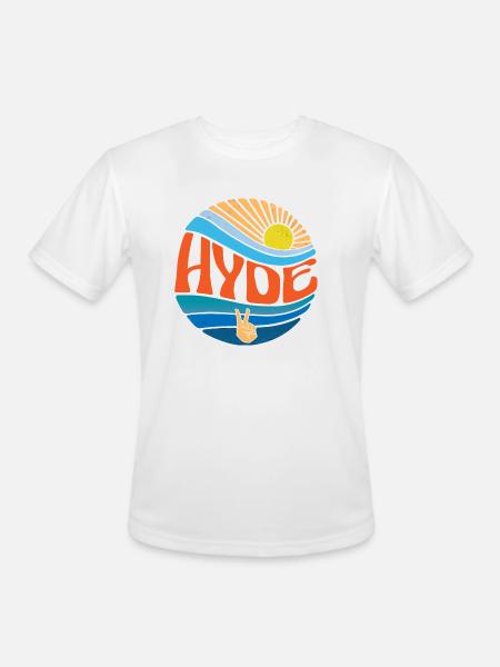 Hyde Shirt Vintage Sunset Hyde Groovy Tie Dye - Men's Moisture Wicking Performance T-Shirt - white