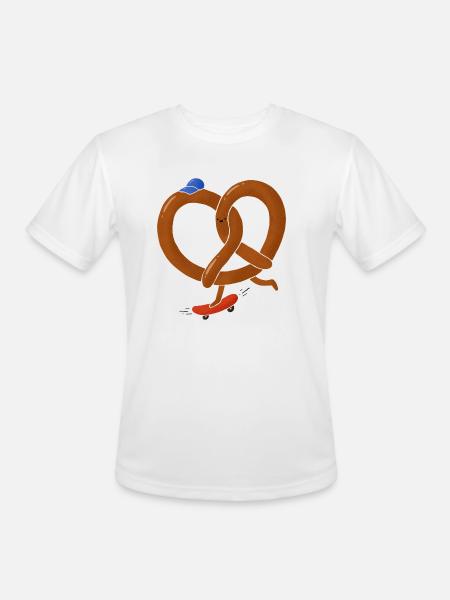 Pretzel Skate - Men's Moisture Wicking Performance T-Shirt - white