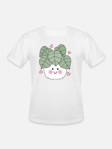 Cute Plant - Men's Moisture Wicking Performance T-Shirt - white