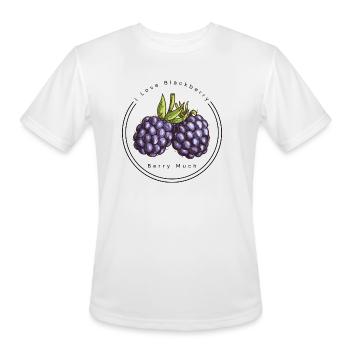 I Love Blackberry Berry Much - Men's Moisture Wicking Performance T-Shirt - white - Front - Jackson (183cm)