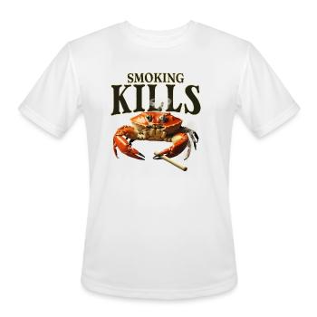 Smoking Crab - Men's Moisture Wicking Performance T-Shirt - white - Front - Jackson (183cm)