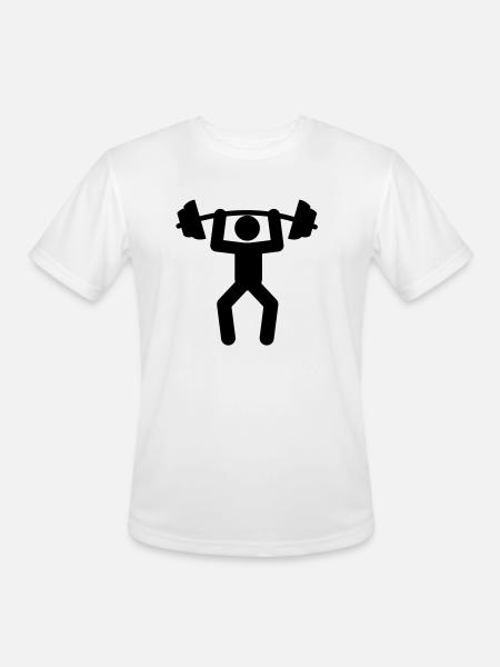 weightlifting - Men's Moisture Wicking Performance T-Shirt - white