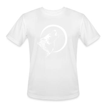 Wolf Howl Tribal - Men's Moisture Wicking Performance T-Shirt - white - Front - Jackson (183cm)