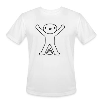 Caca d’enfant heureux fait - T-Shirt Performance pour hommes - blanc - Devant - Jackson (183cm)
