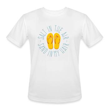 Salt in the air-Sand in my hair - Men's Moisture Wicking Performance T-Shirt - white - Front - Jackson (183cm)