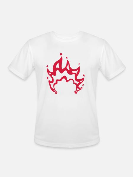 bonfire flames cool design - Men's Moisture Wicking Performance T-Shirt - white