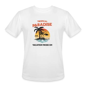 Tropical Paradise Resort - Men's Moisture Wicking Performance T-Shirt - white - Front - Jackson (183cm)