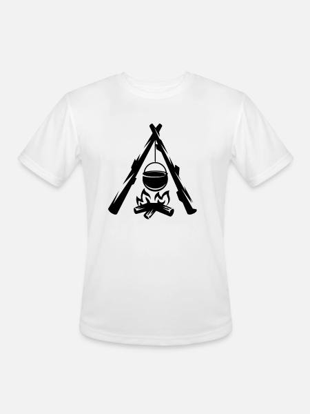 Bonfire - Men's Moisture Wicking Performance T-Shirt - white