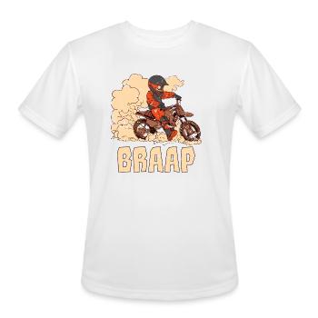 Dirt Bike Braap Boy Motorsports - Men's Moisture Wicking Performance T-Shirt - white - Front - Jackson (183cm)