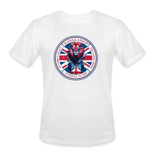 England Lion Emblem T Shirt, Flag Pride Gift - Men's Moisture Wicking Performance T-Shirt