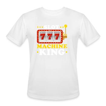 Slot Machine King Gambler Casino Player Gambling - Men's Moisture Wicking Performance T-Shirt - white - Front - Jackson (183cm)