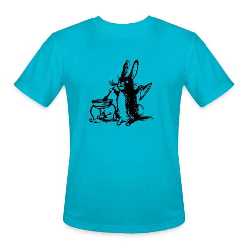 Cute Bunny Rabbit Cooking - Men's Moisture Wicking Performance T-Shirt