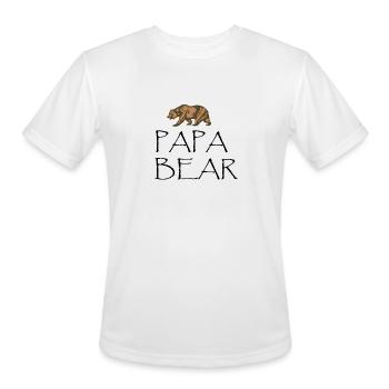 Papa Bear Shirt - Men's Moisture Wicking Performance T-Shirt - white - Front - Jackson (183cm)