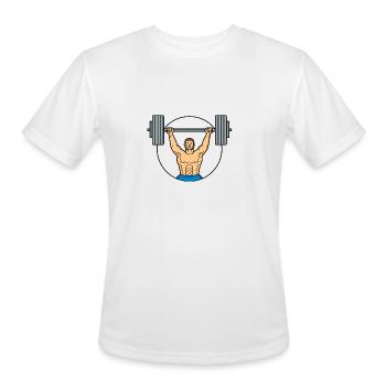 Weightlifter Lifting - Men's Moisture Wicking Performance T-Shirt - white - Front - Jackson (183cm)