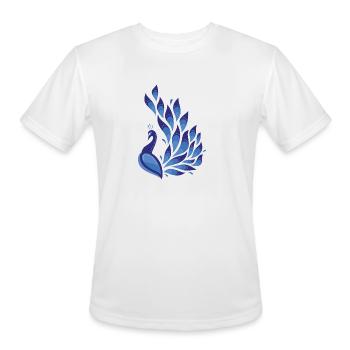 Peacock - Men's Moisture Wicking Performance T-Shirt - white - Front - Jackson (183cm)