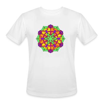 Mandala yoga - Men's Moisture Wicking Performance T-Shirt - white - Front - Jackson (183cm)