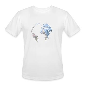 Planet earth - Men's Moisture Wicking Performance T-Shirt - white - Front - Jackson (183cm)