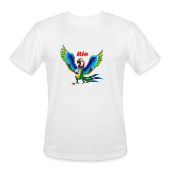 Clip Art Rio Bird Essential T-Shirt - Men's Moisture Wicking Performance T-Shirt - white - Front - Jackson (183cm)