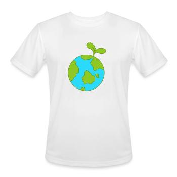 Earth Day - Men's Moisture Wicking Performance T-Shirt - white - Front - Jackson (183cm)