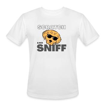 Scratch and Sniff - Men's Moisture Wicking Performance T-Shirt - white - Front - Jackson (183cm)