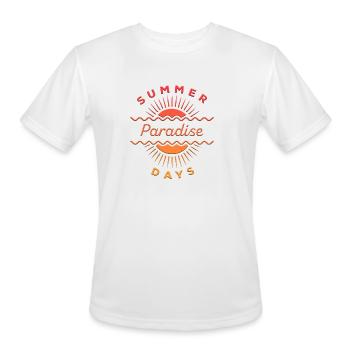 Summer Paradise Days - Men's Moisture Wicking Performance T-Shirt - white - Front - Jackson (183cm)