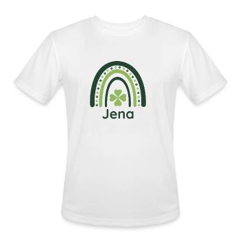 Jena Clover Boho Rainbow - Men's Moisture Wicking Performance T-Shirt - white - Front - Jackson (183cm)
