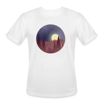 Moon in forest - Men's Moisture Wicking Performance T-Shirt - white - Front - Jackson (183cm)