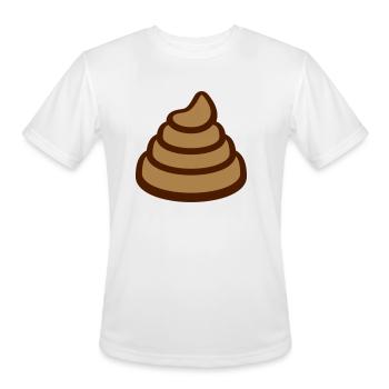 Big poop pile disgusting - Men's Moisture Wicking Performance T-Shirt - white - Front - Jackson (183cm)