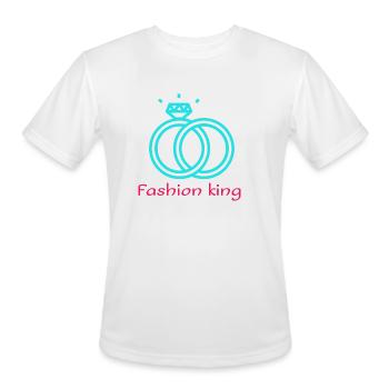 Fashion king - Men's Moisture Wicking Performance T-Shirt - white - Front - Jackson (183cm)