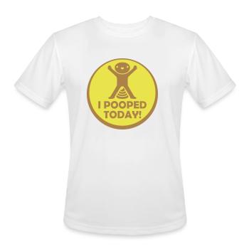 I pooped today quote - Men's Moisture Wicking Performance T-Shirt - white - Front - Jackson (183cm)