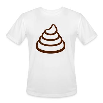 Disgusting big poop pile - Men's Moisture Wicking Performance T-Shirt - white - Front - Jackson (183cm)