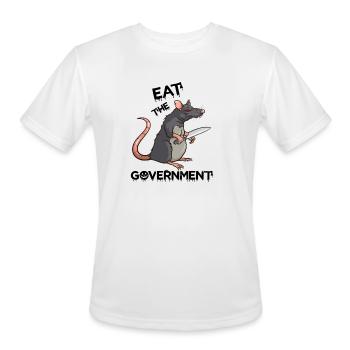 Eat The Government Rat Funny - Men's Moisture Wicking Performance T-Shirt - white - Front - Jackson (183cm)