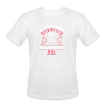 Marriage Married Wedding Day - Men's Moisture Wicking Performance T-Shirt - white - Front - Jackson (183cm)