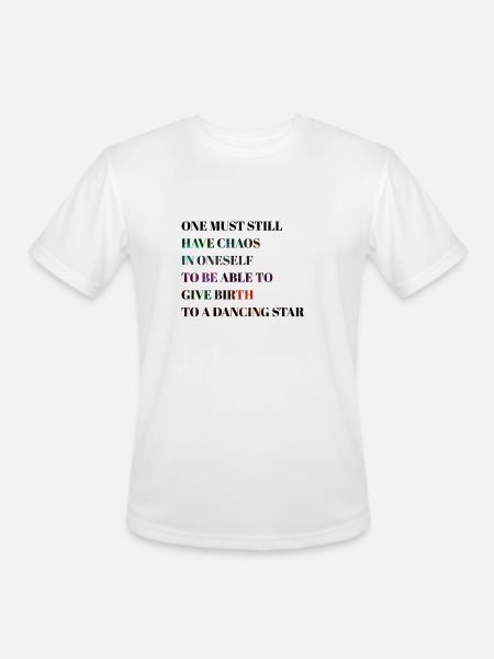 Motivational quote - Men's Moisture Wicking Performance T-Shirt - white