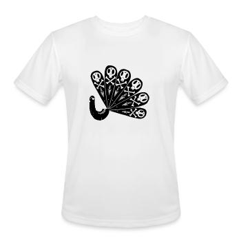 Dark Peacock - Men's Moisture Wicking Performance T-Shirt - white - Front - Jackson (183cm)