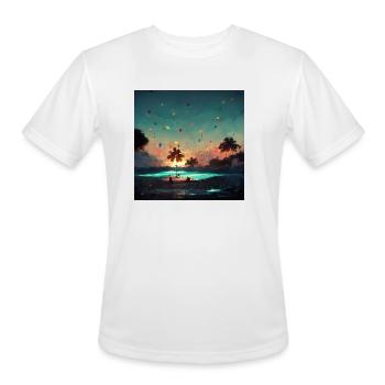 Birthdayparty in paradise - Men's Moisture Wicking Performance T-Shirt - white - Front - Jackson (183cm)