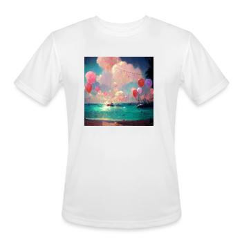 Birthdayparty in paradise - Men's Moisture Wicking Performance T-Shirt - white - Front - Jackson (183cm)