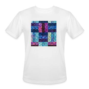 Comfy Soft Quilting Pattern - Men's Moisture Wicking Performance T-Shirt - white - Front - Jackson (183cm)