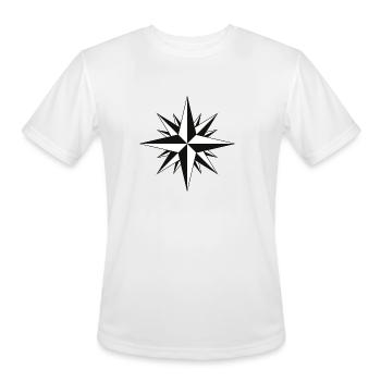 Compass Rose - Men's Moisture Wicking Performance T-Shirt - white - Front - Jackson (183cm)